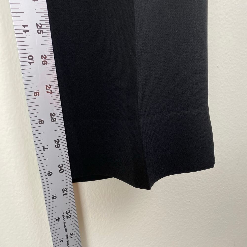 Lafayette 148 Bleecker Pants Size 10 Black Slim Leg Trouser Minimalist Designer - Picture 16 of 16